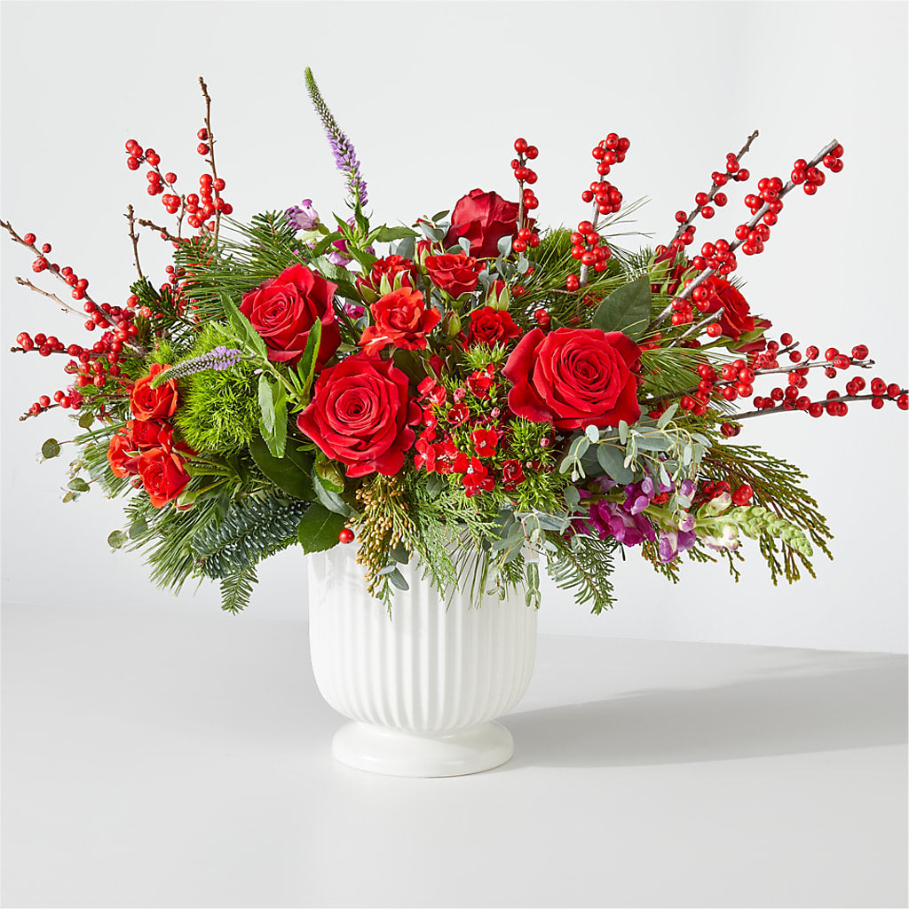 Big Red Bow Bouquet – Jerome Florist, Bronx NY