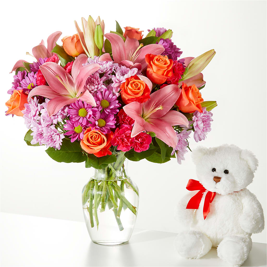 One and Only Bouquet and Bear Bundle – Jerome Florist, Bronx NY