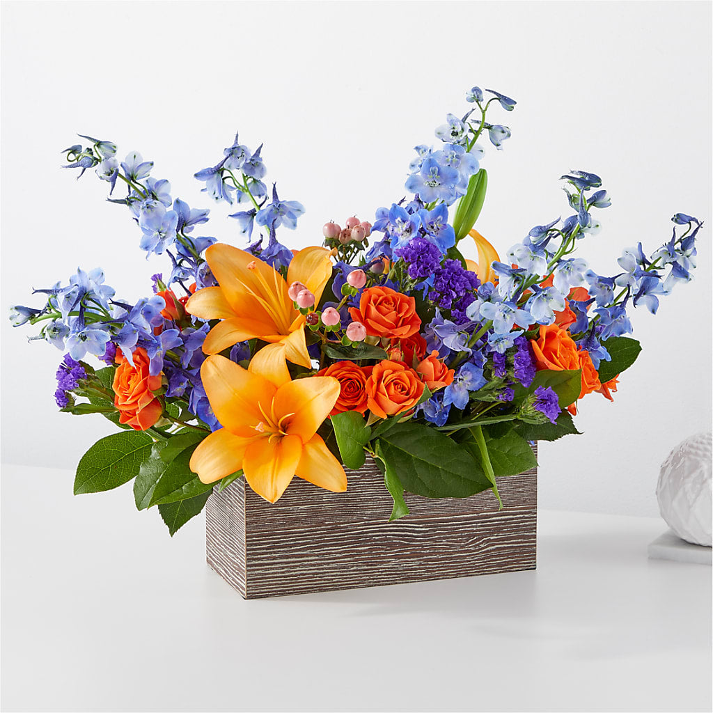 Radiant Citrus Box Bouquet – Jerome Florist, Bronx NY