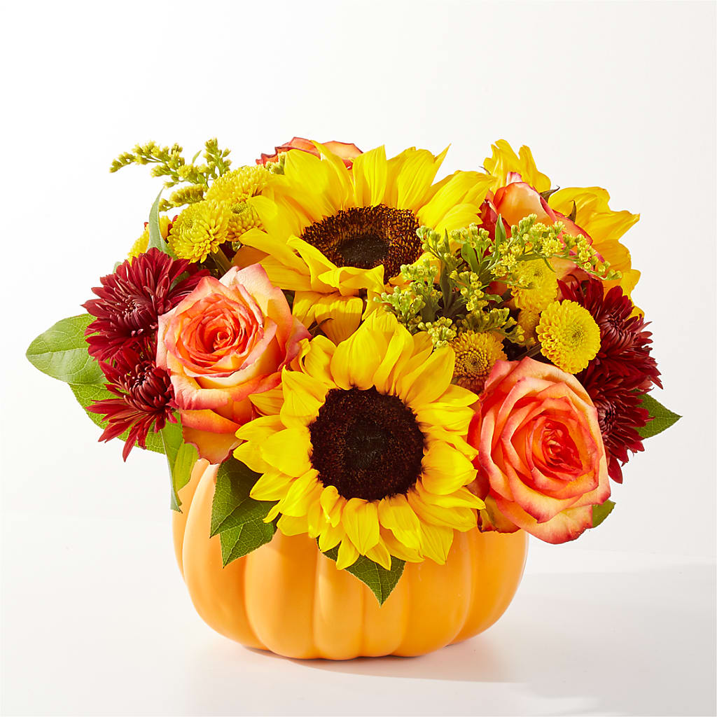 Golden Gourd Pumpkin Bouquet – Jerome Florist, Bronx NY