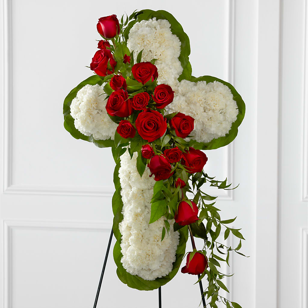 Floral Cross Easel – Jerome Florist, Bronx NY