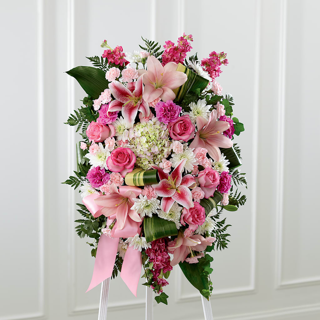 Comforting Standing Spray – Jerome Florist, Bronx NY