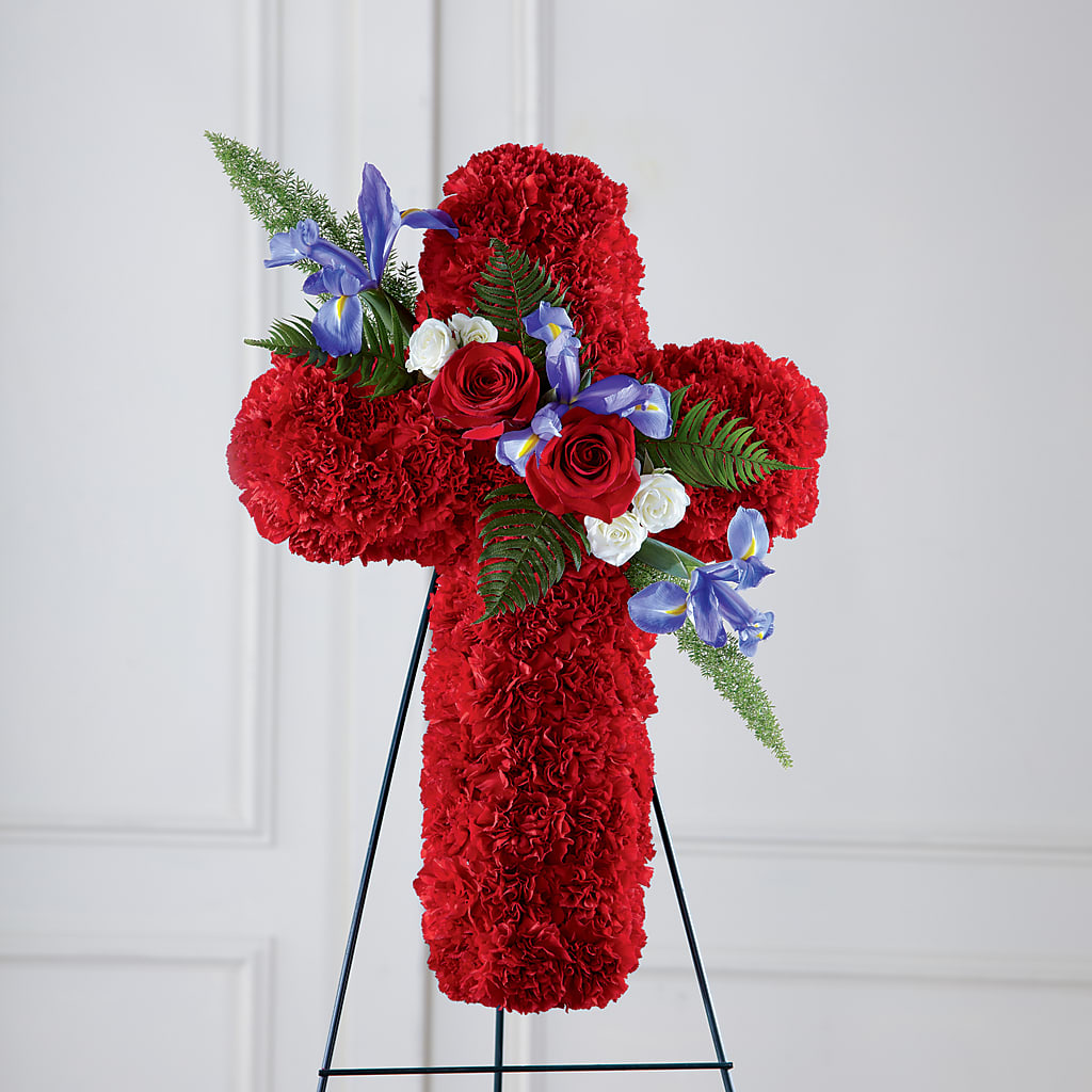 Faithful Hero Floral Cross – Jerome Florist, Bronx NY