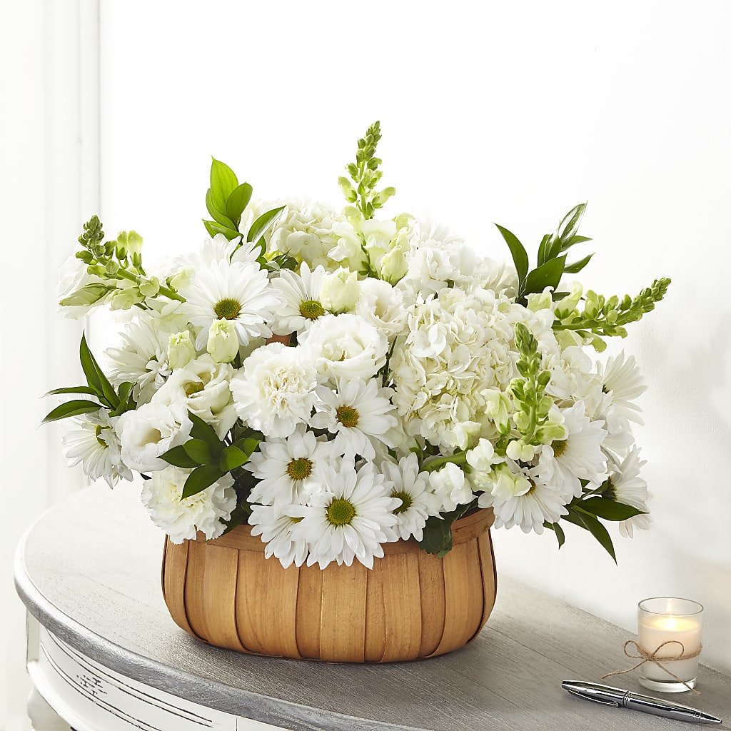 Pure Ivory Basket – Jerome Florist, Bronx NY