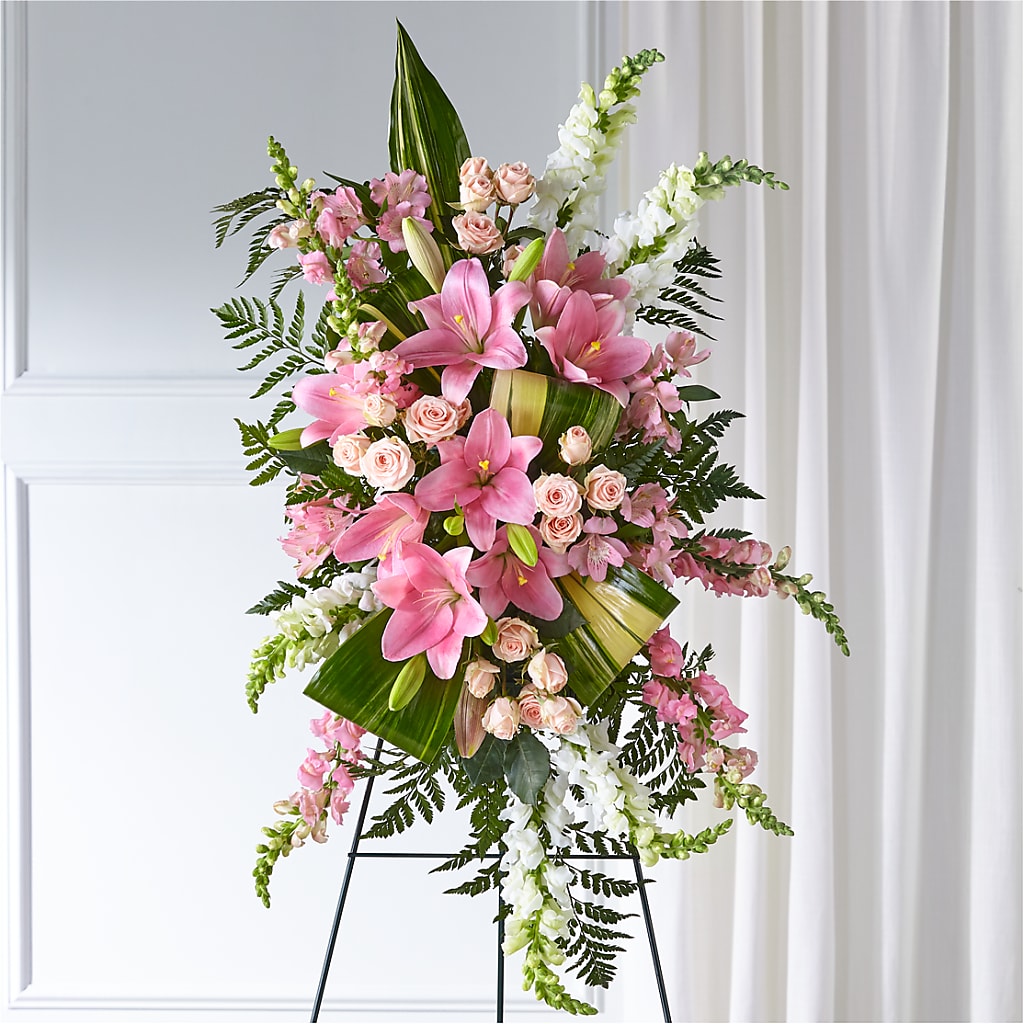 Elegant Embrace Standing Spray – Jerome Florist, Bronx NY