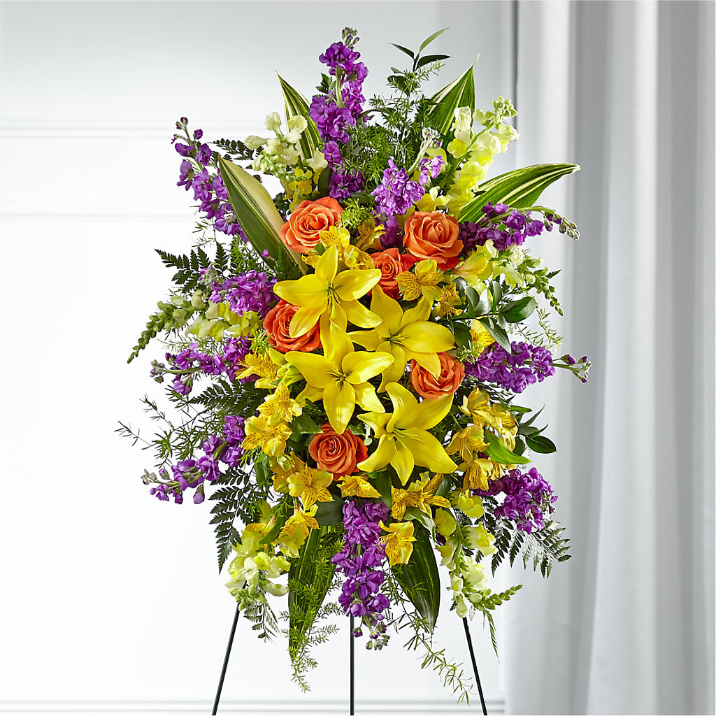 Thoughtful Prayers Standing Spray – Jerome Florist, Bronx NY