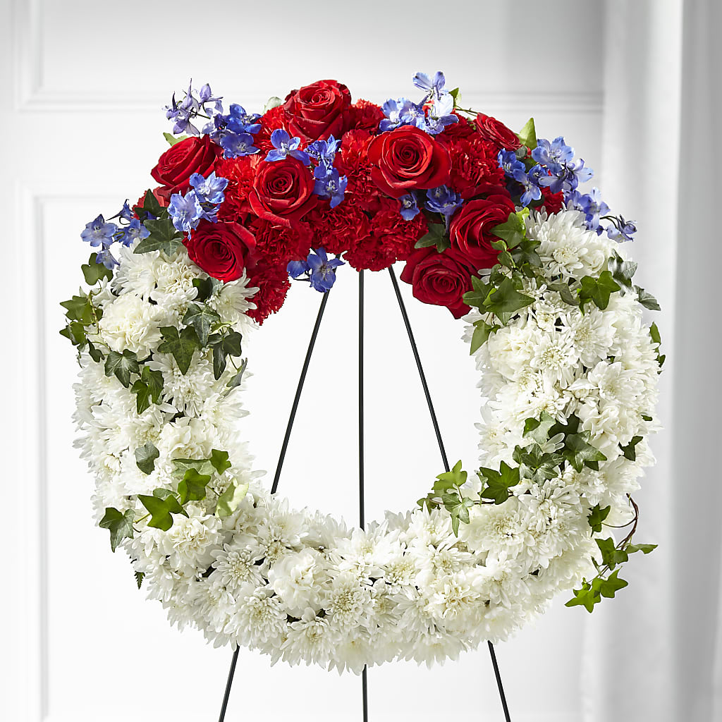 Patriotic Passion Wreath – Jerome Florist, Bronx NY