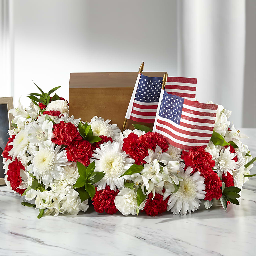 Spirit of Patriotism Cremation Adornment – Jerome Florist, Bronx NY