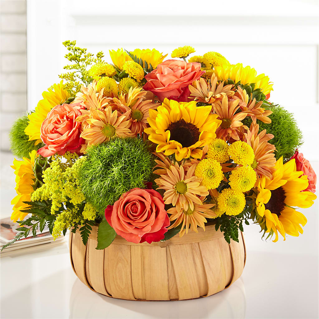 Harvest Sunflower Basket – Jerome Florist, Bronx NY