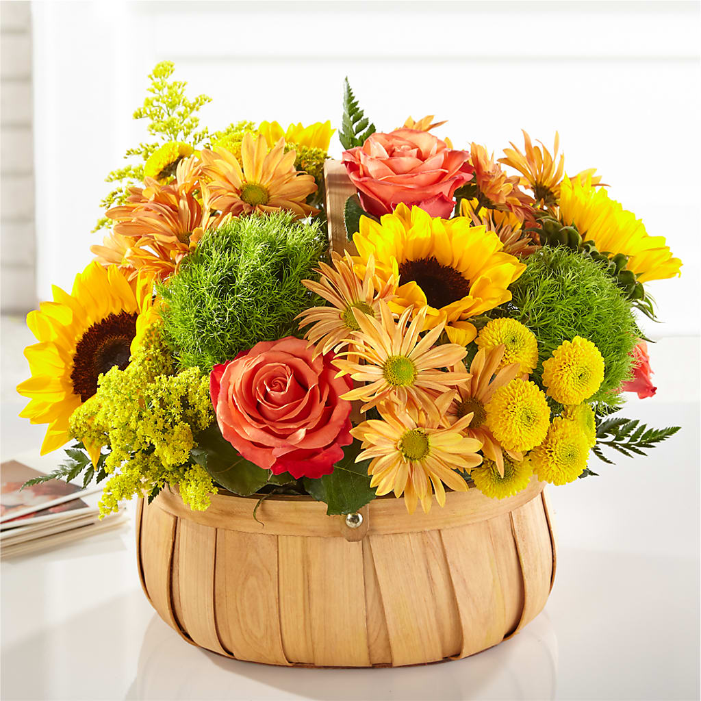 Harvest Sunflower Basket – Jerome Florist, Bronx NY