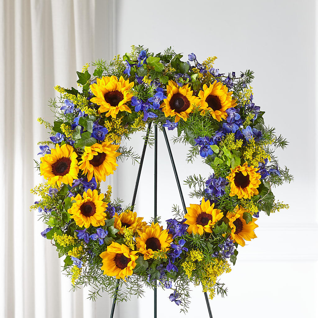 Bright Rays Wreath – Jerome Florist, Bronx NY