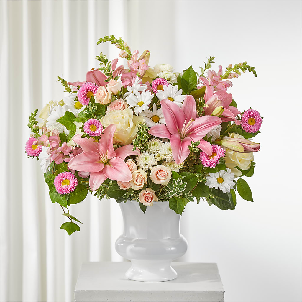 Empathetic Blooms Urn Arrangement – Jerome Florist, Bronx NY