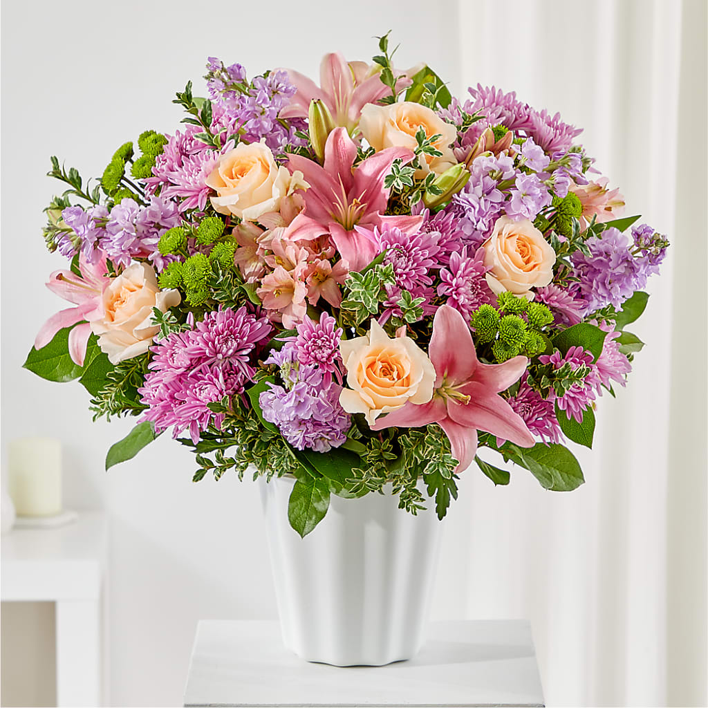 Supportive Embrace Tabletop Basket – Jerome Florist, Bronx NY