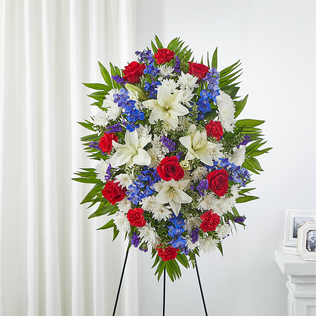 Cherished Service Standing Spray – Jerome Florist, Bronx NY