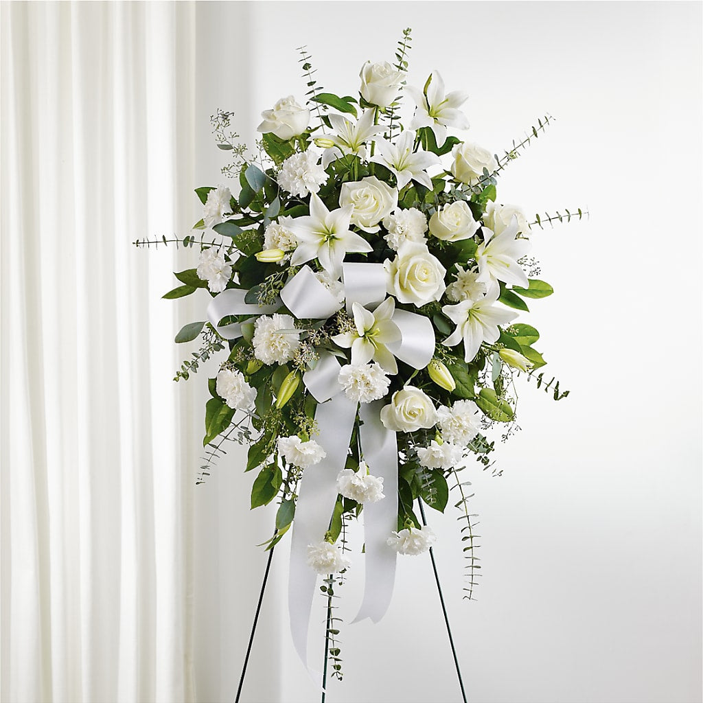 With Care Standing Spray – Jerome Florist, Bronx NY
