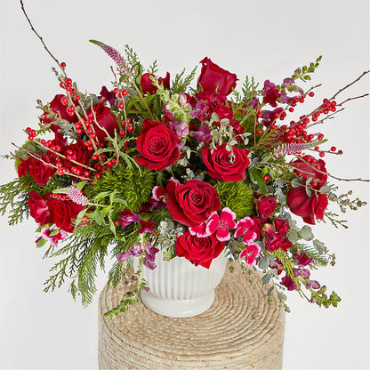 Big Red Bow Bouquet –  Jerome Florist, Bronx NY