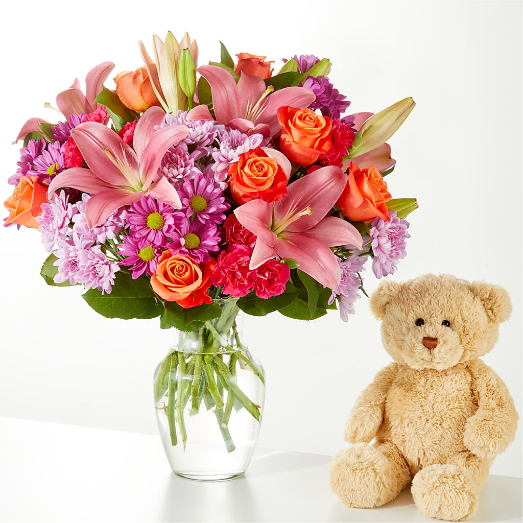 One and Only Bouquet and Bear Bundle –  Jerome Florist, Bronx NY