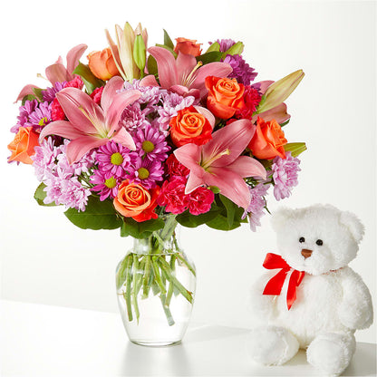 One and Only Bouquet and Bear Bundle –  Jerome Florist, Bronx NY