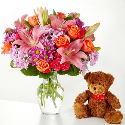 One and Only Bouquet and Bear Bundle –  Jerome Florist, Bronx NY