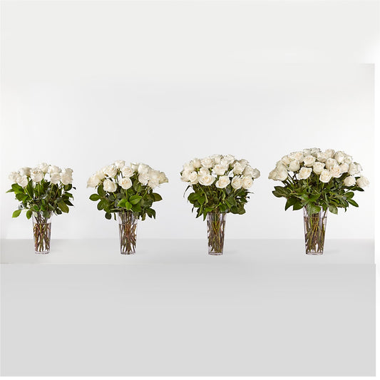 Long Stem White Rose Bouquet –  Jerome Florist, Bronx NY
