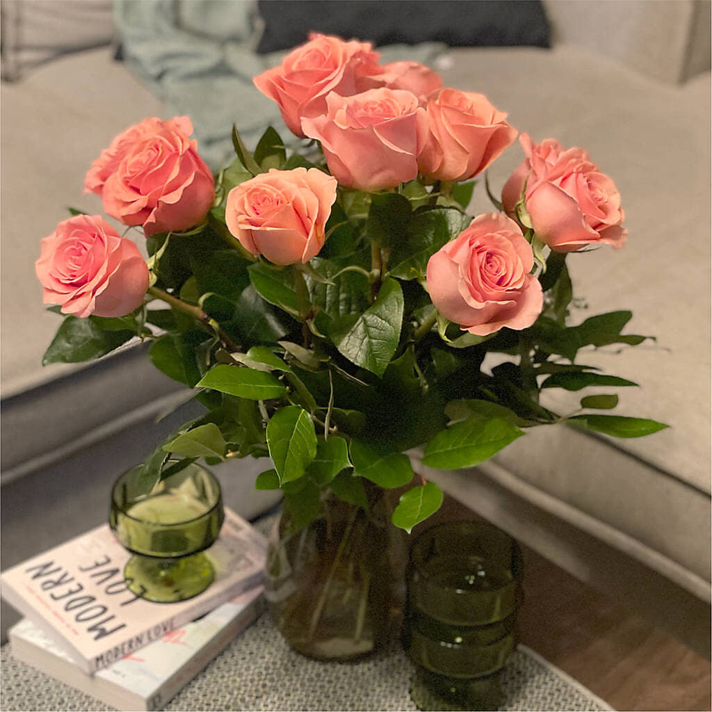 Long Stem Pink Rose Bouquet –  Jerome Florist, Bronx NY