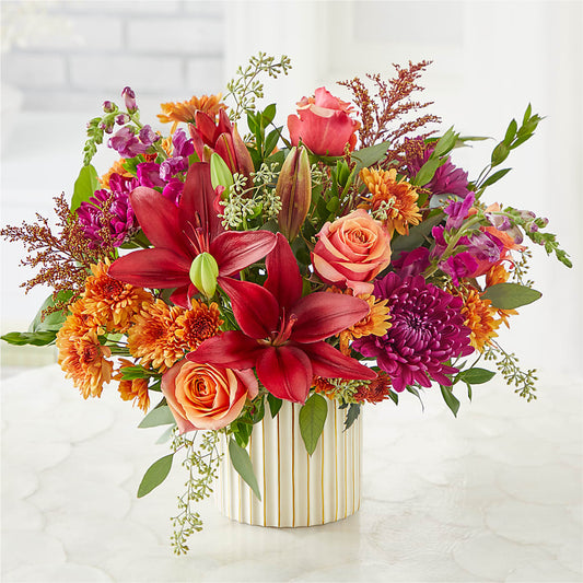 Burgundy Landscape Bouquet –  Jerome Florist, Bronx NY