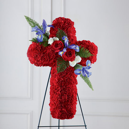 Faithful Hero Floral Cross –  Jerome Florist, Bronx NY