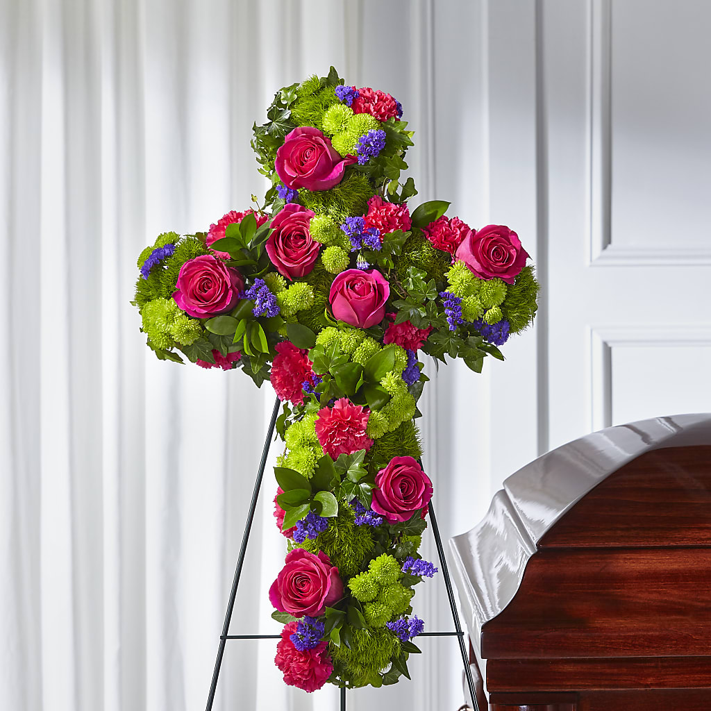Tribute Rose Floral Cross –  Jerome Florist, Bronx NY