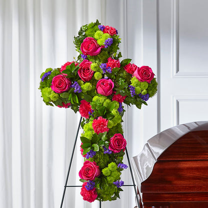 Tribute Rose Floral Cross –  Jerome Florist, Bronx NY
