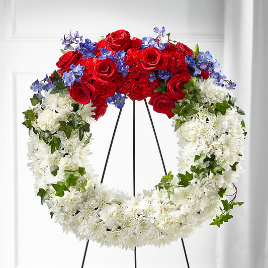 Patriotic Passion Wreath –  Jerome Florist, Bronx NY