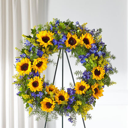Bright Rays Wreath –  Jerome Florist, Bronx NY