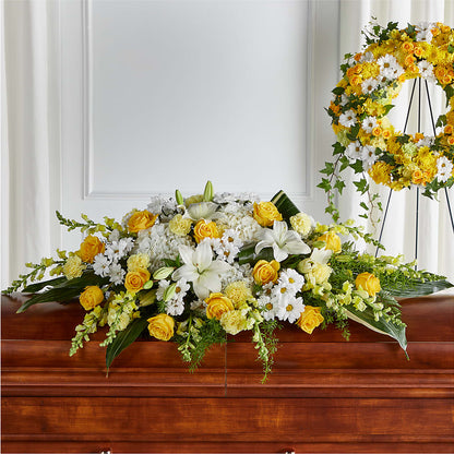 Golden Harmony Casket Spray –  Jerome Florist, Bronx NY