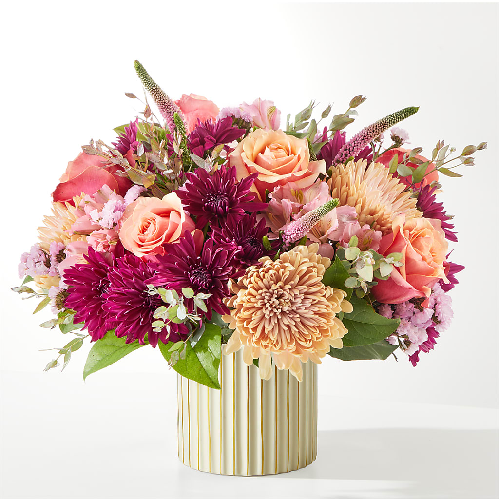 Berry Cobbler Bouquet with Ivory Vase –  Jerome Florist, Bronx NY